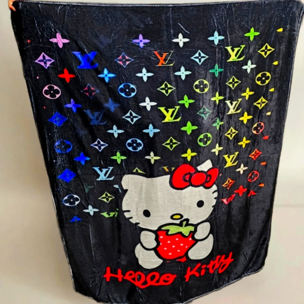 Super cute hello kitty 50 in by 60 inch throw blanket colorful and unique! - Picture 1 of 3